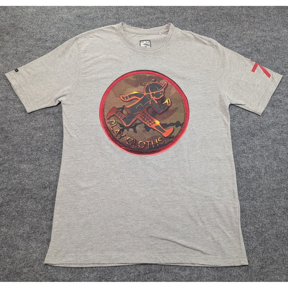Play Cloths Graphic Print Crew Neck T-Shirt Men's Size XXL Gray